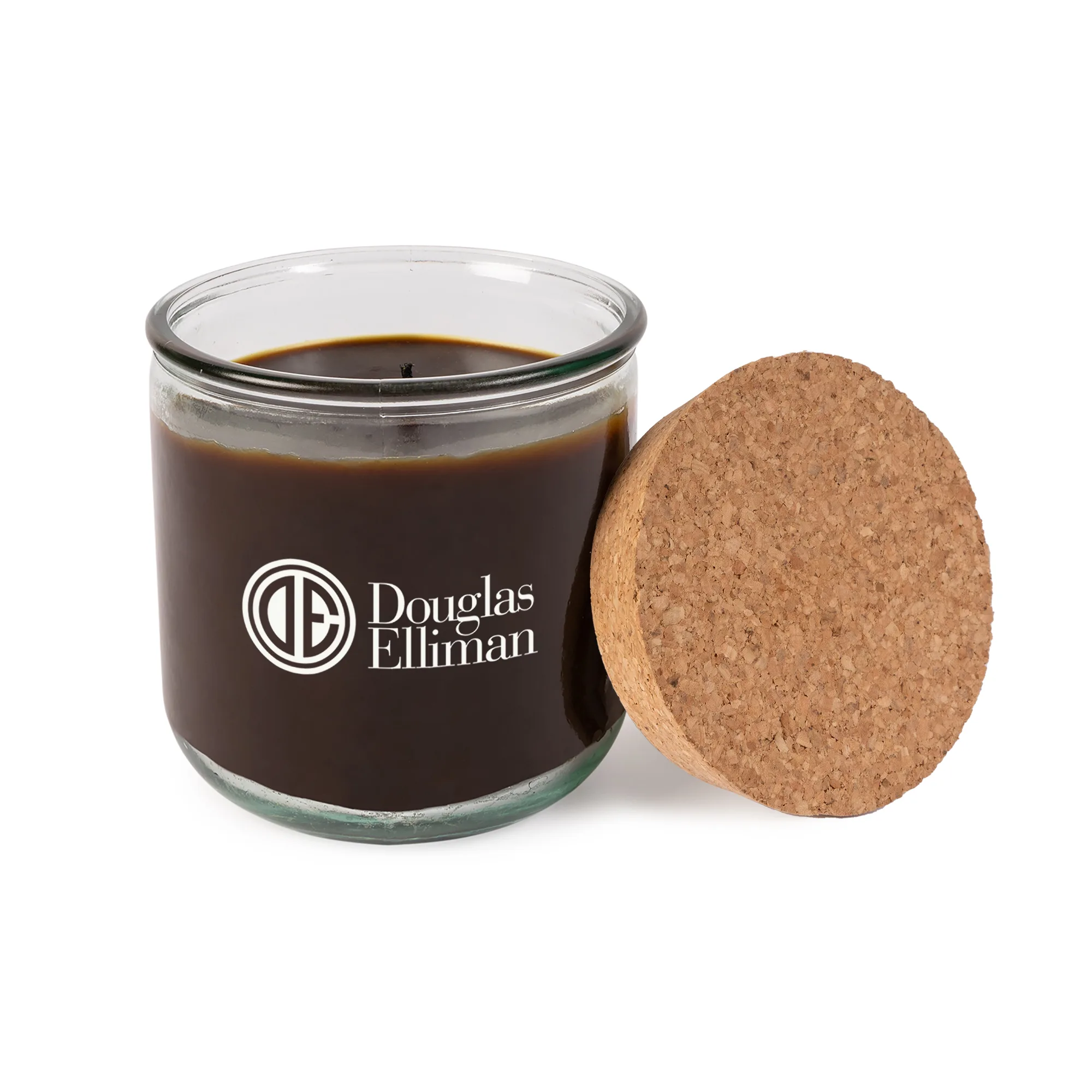 10 Oz. Recycled Glass Aromatherapy Candle with Cork Lid