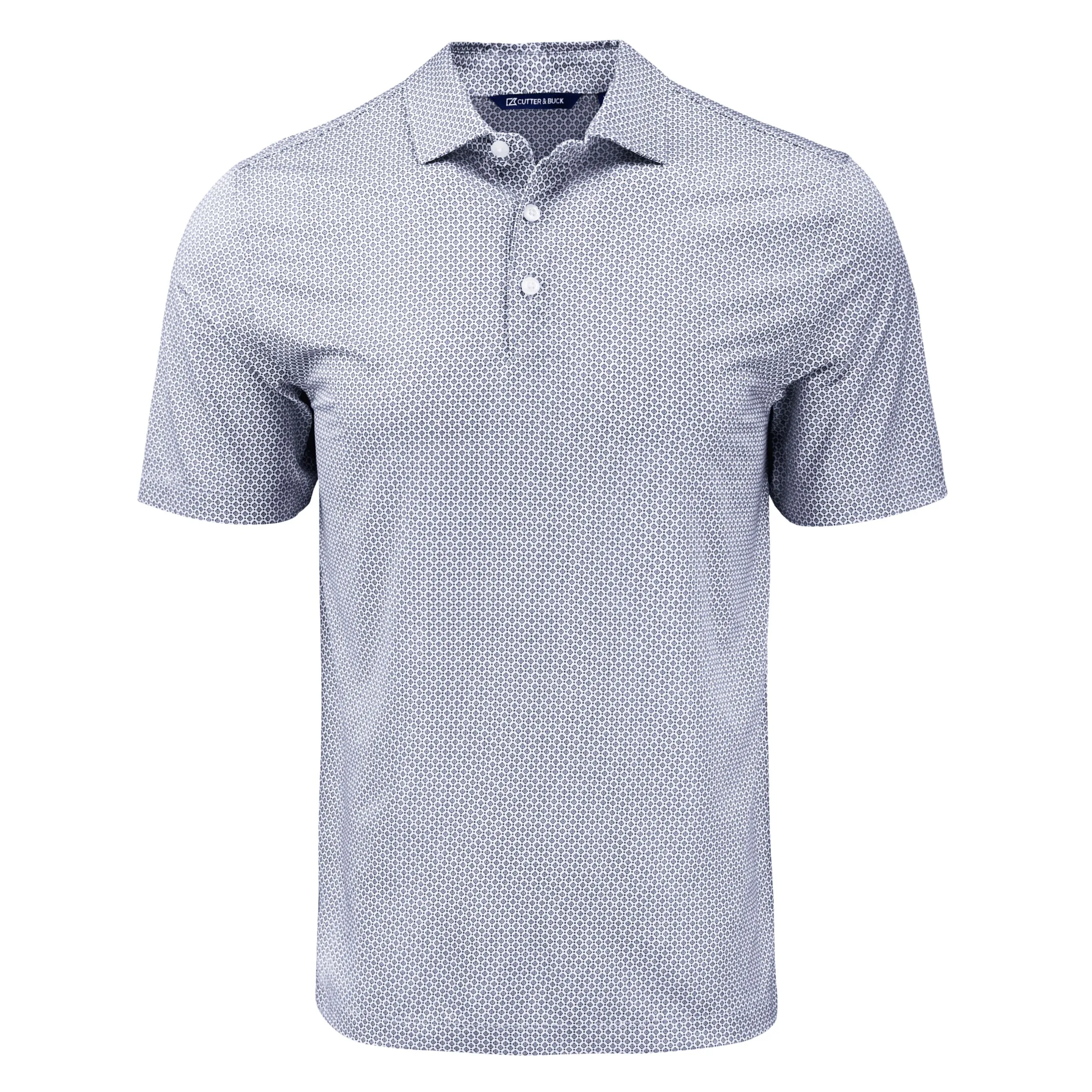 Cutter & Buck Pike Eco Diamond Dot Print Recycled Mens Polo view 2