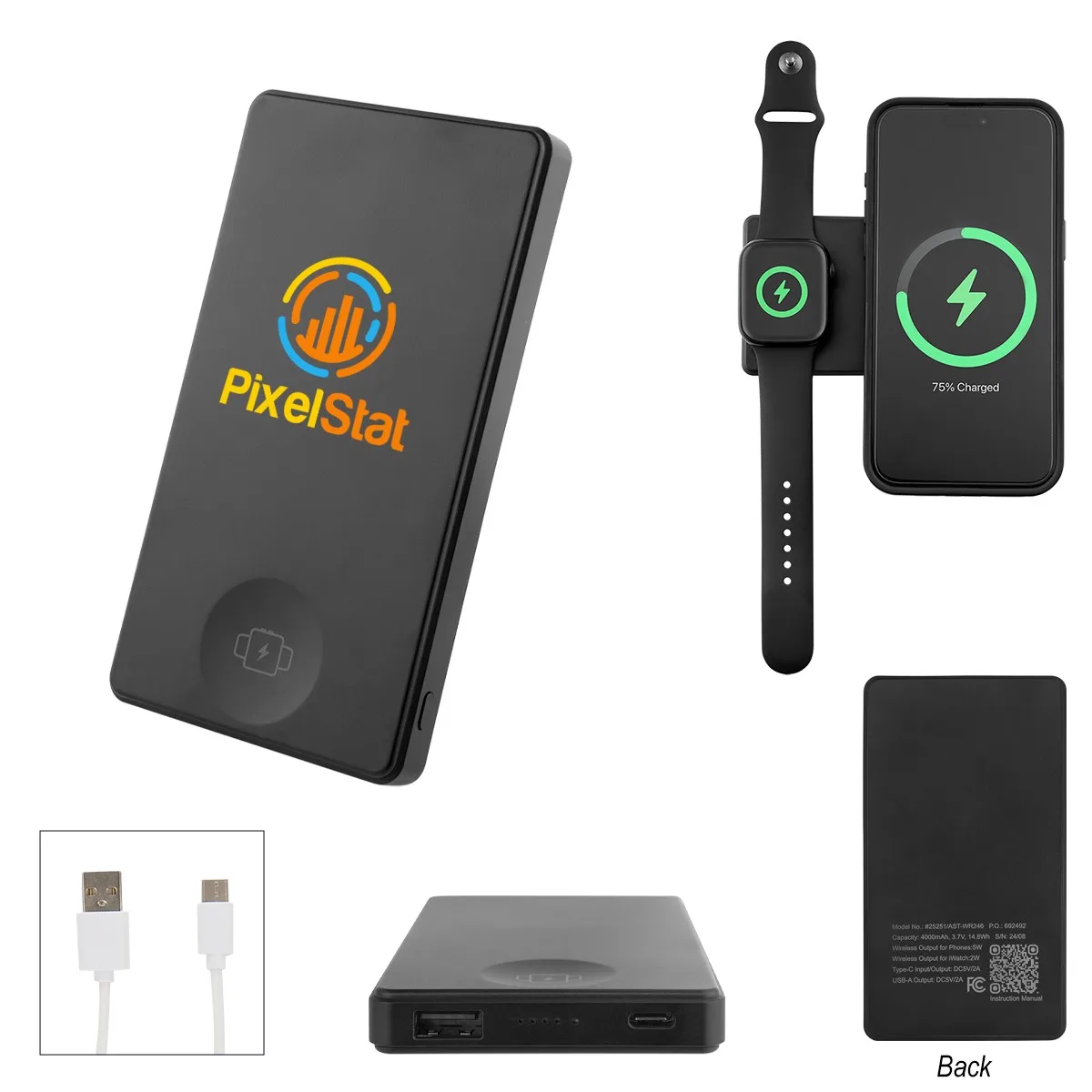 Rabs Magnetic Wireless Power Bank & Watch Charger view 2