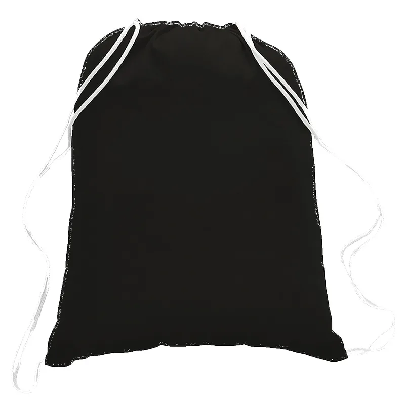 5.5 oz. Cotton Canvas Drawstring Backpack view 6