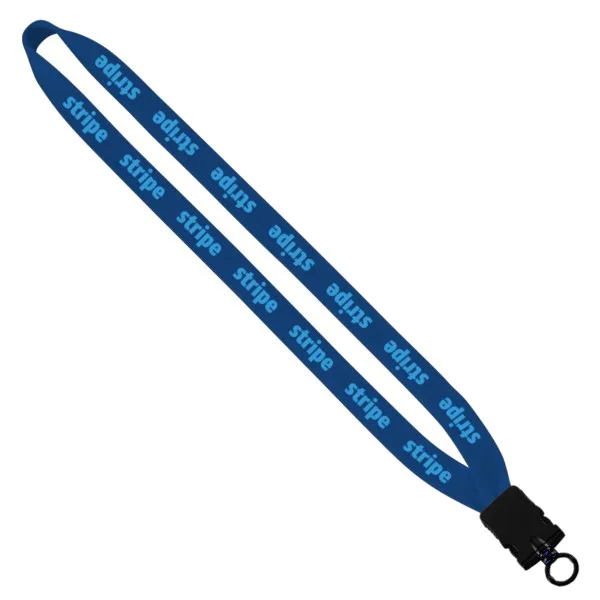 3/4" Cotton Lanyard with Plastic Snap-Buckle Release & O-Ring