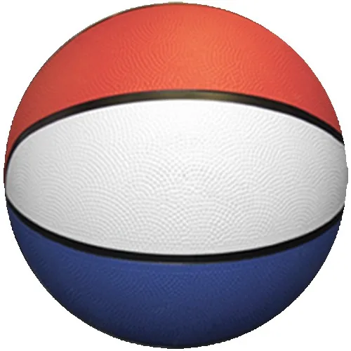 29½" Full-Size Red/White/Blue Rubber Basketball view 2