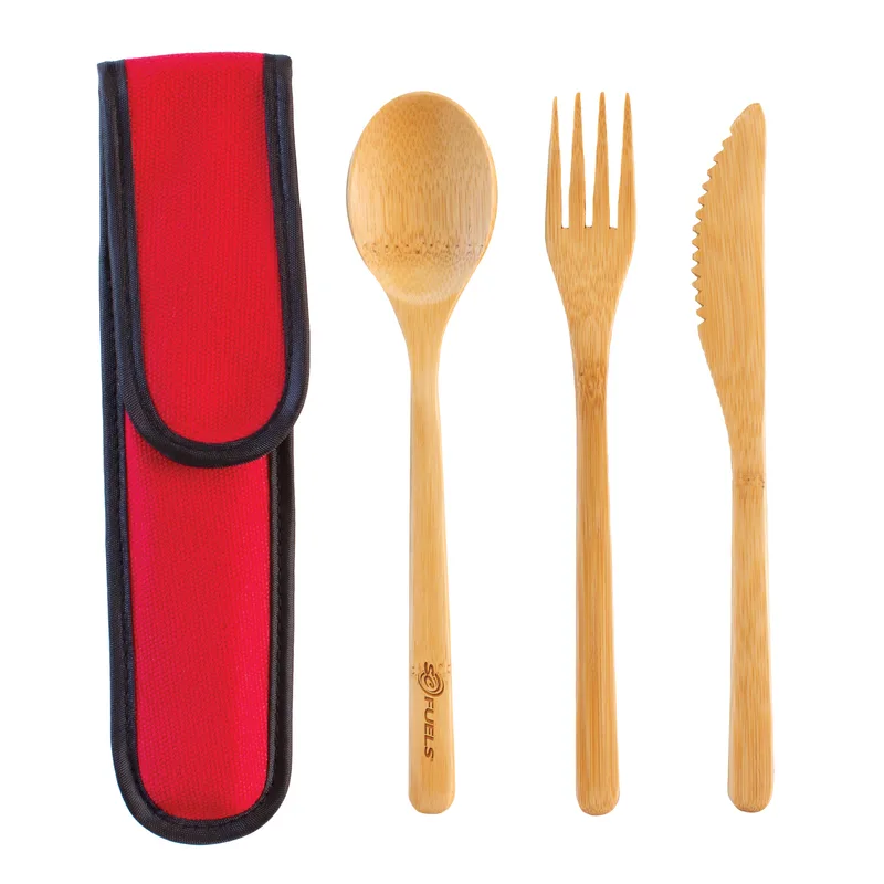 Take-Along Flatware Set w/Red Travel Case