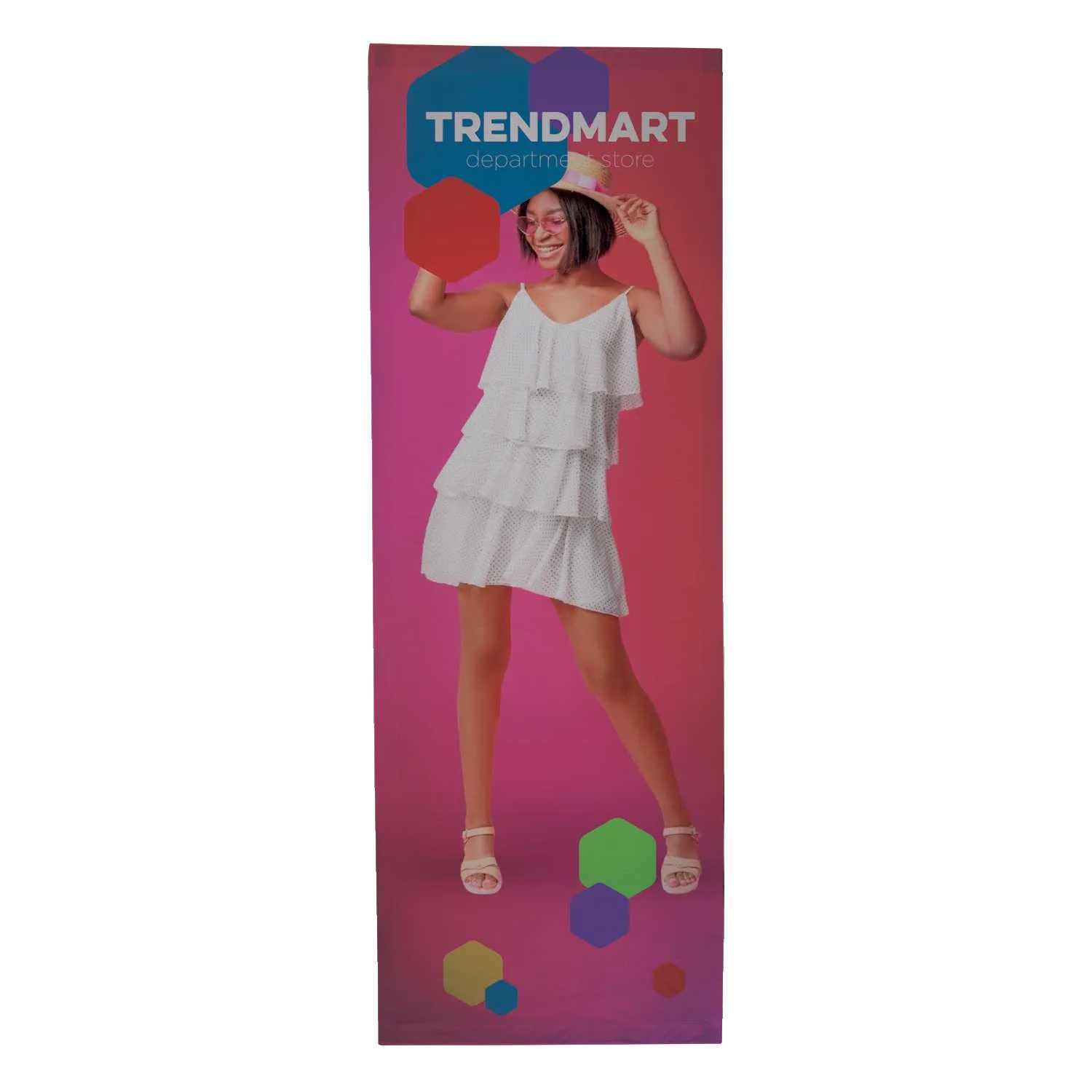 3' Straight Splash Floor Display Wrap Kit (Poly Knit) view 2