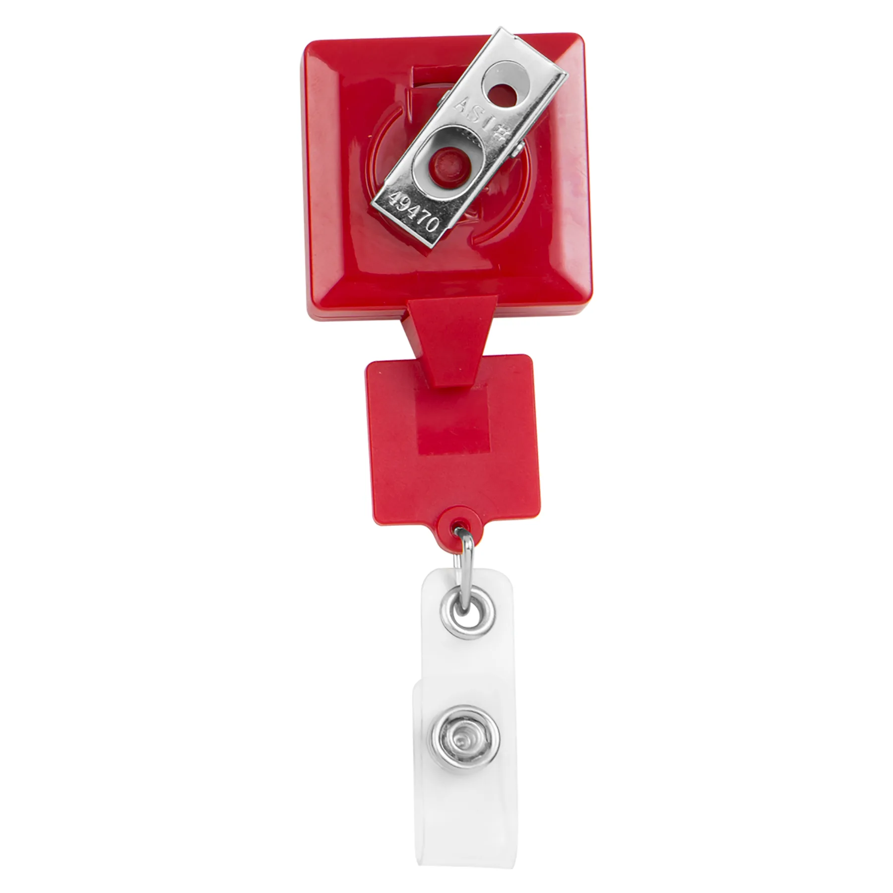 Double Up Square Retractable Badge Reel view 3