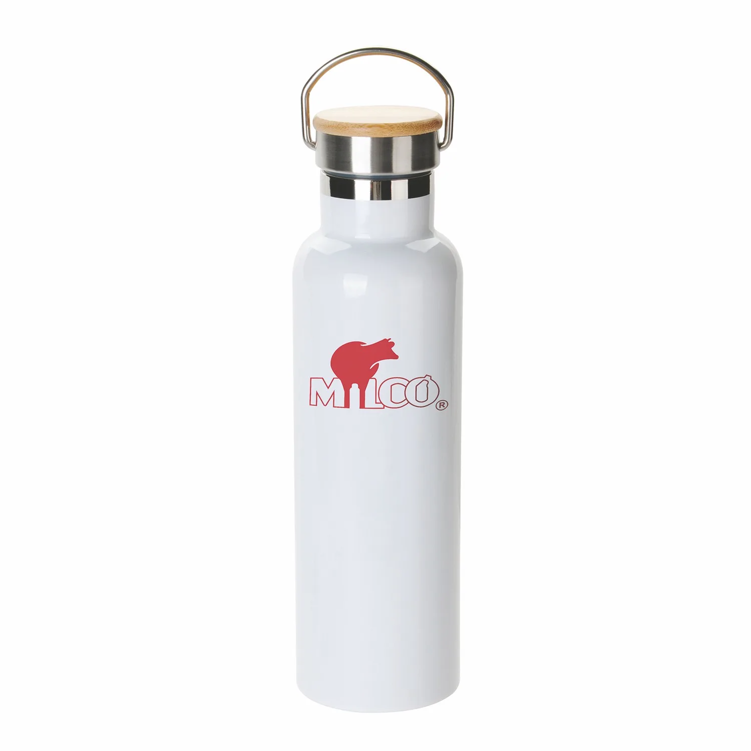 20oz Bamboo Top SS Vacuum Bottle view 4