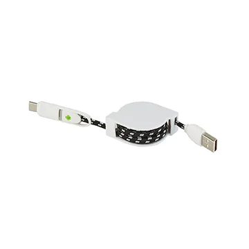 3-in-1 Retractable Fabric Charge-It™ Cable view 3