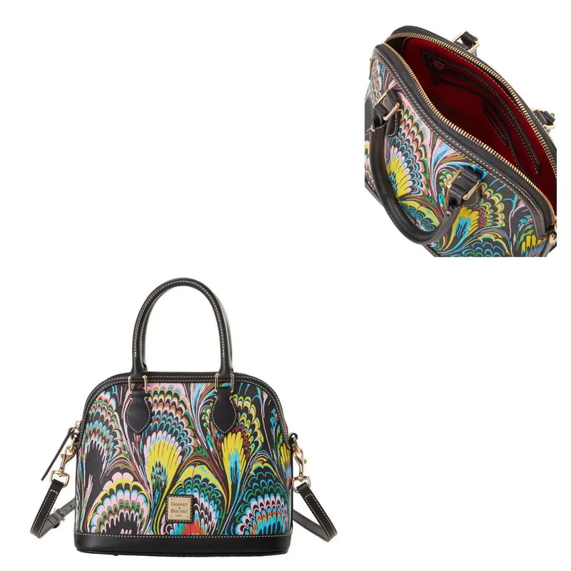 Dooney & Bourke Black Plumes Satchel