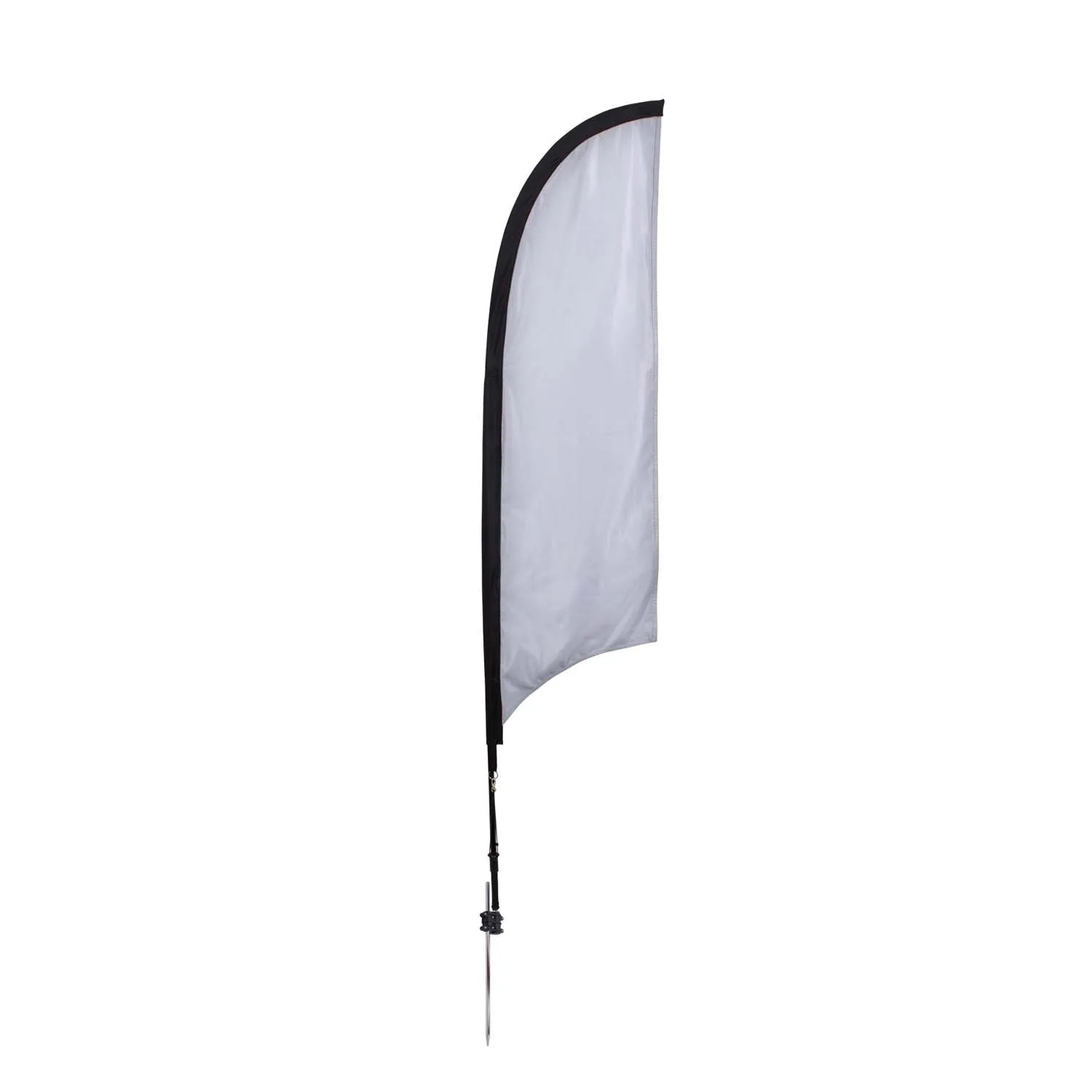 7' Elite Razor Nylon Sail Sign Flag, 1-Sided, Ground Spike view 2