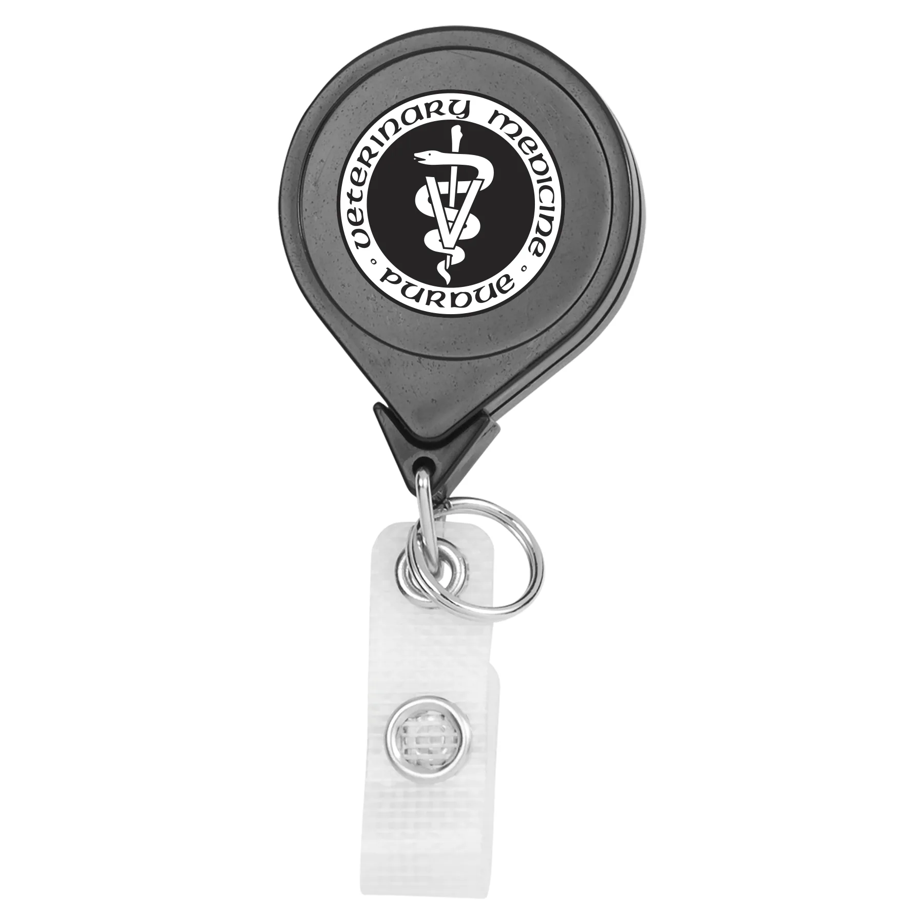 Hemp Jumbo Round Retractable Badge Reel view 4