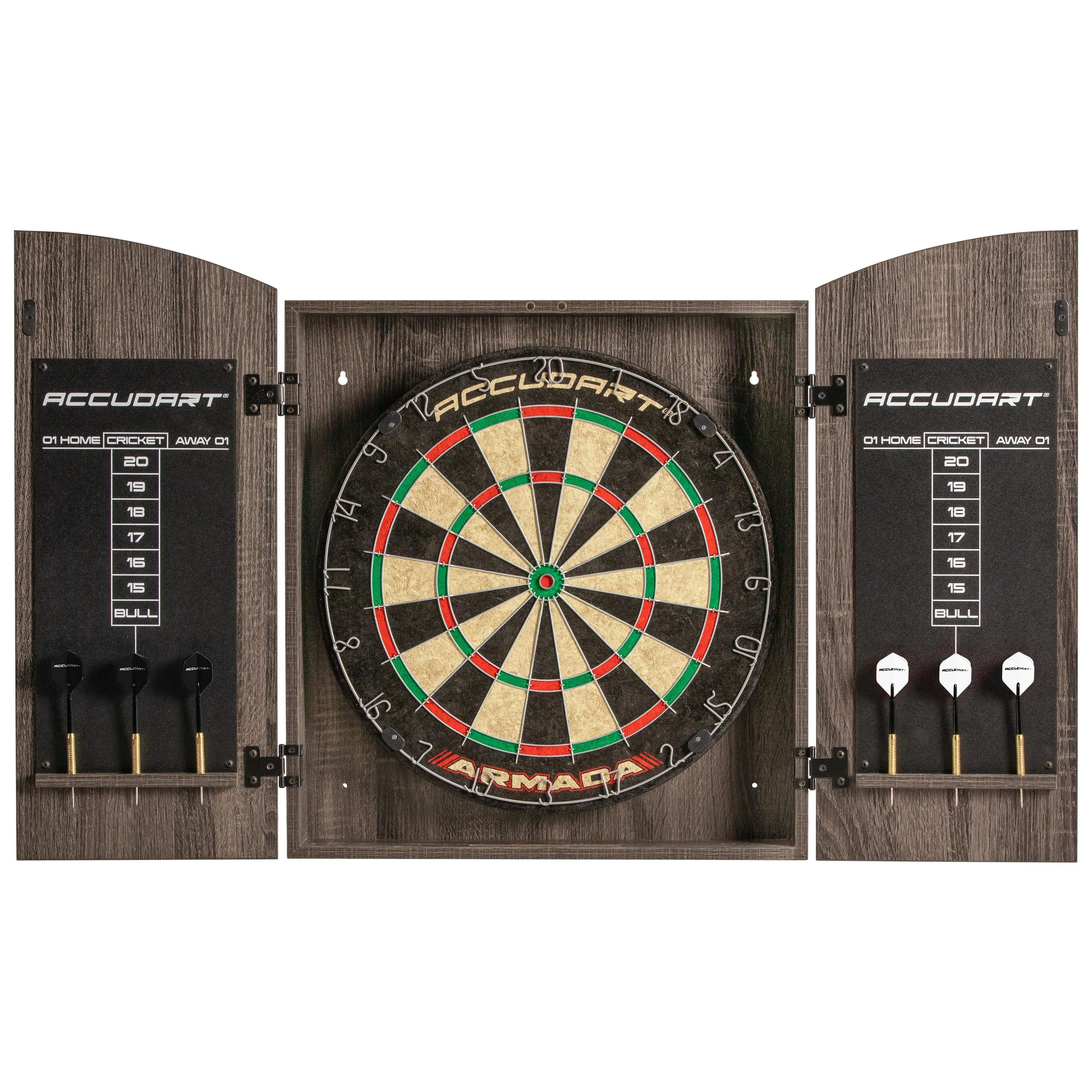 Escalade Sports Accudart - Armada Bristle Dartboard Cabinet Set