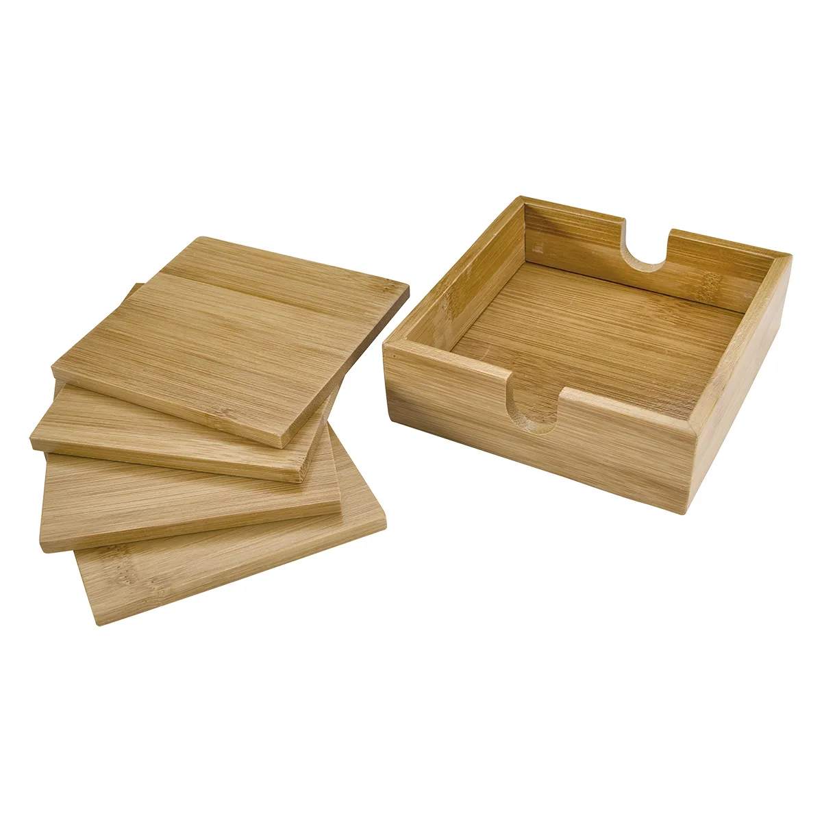 Bamboo Coaster Set view 3