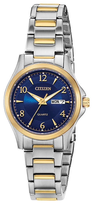 Citizen Watch Ladies' Quartz Watch, Two-Tone w/Blue Dial