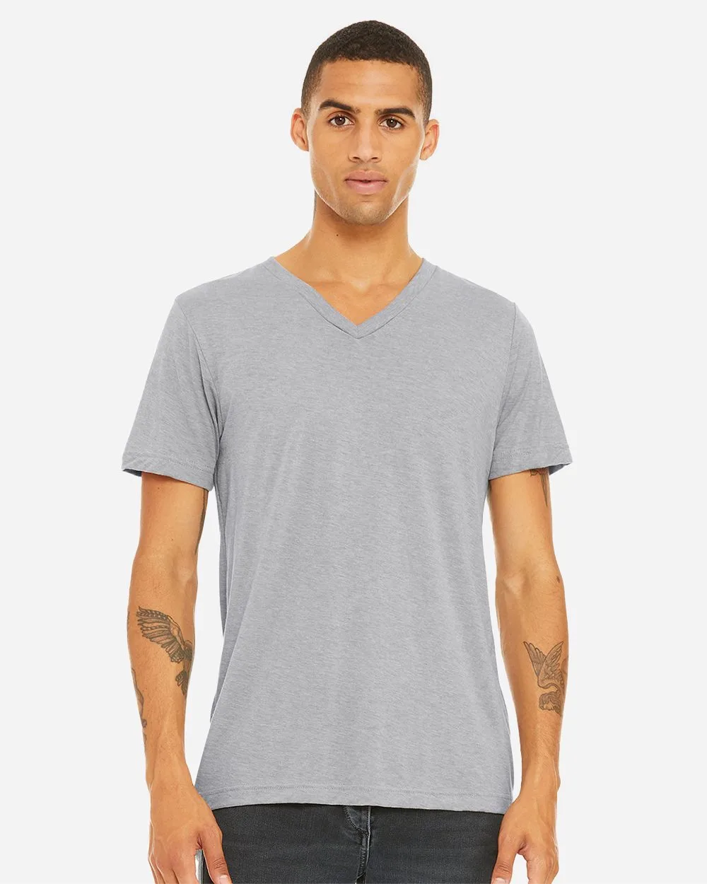 Bella+Canvas® Unisex Triblend V-Neck Short Sleeve T-Shirt view 2