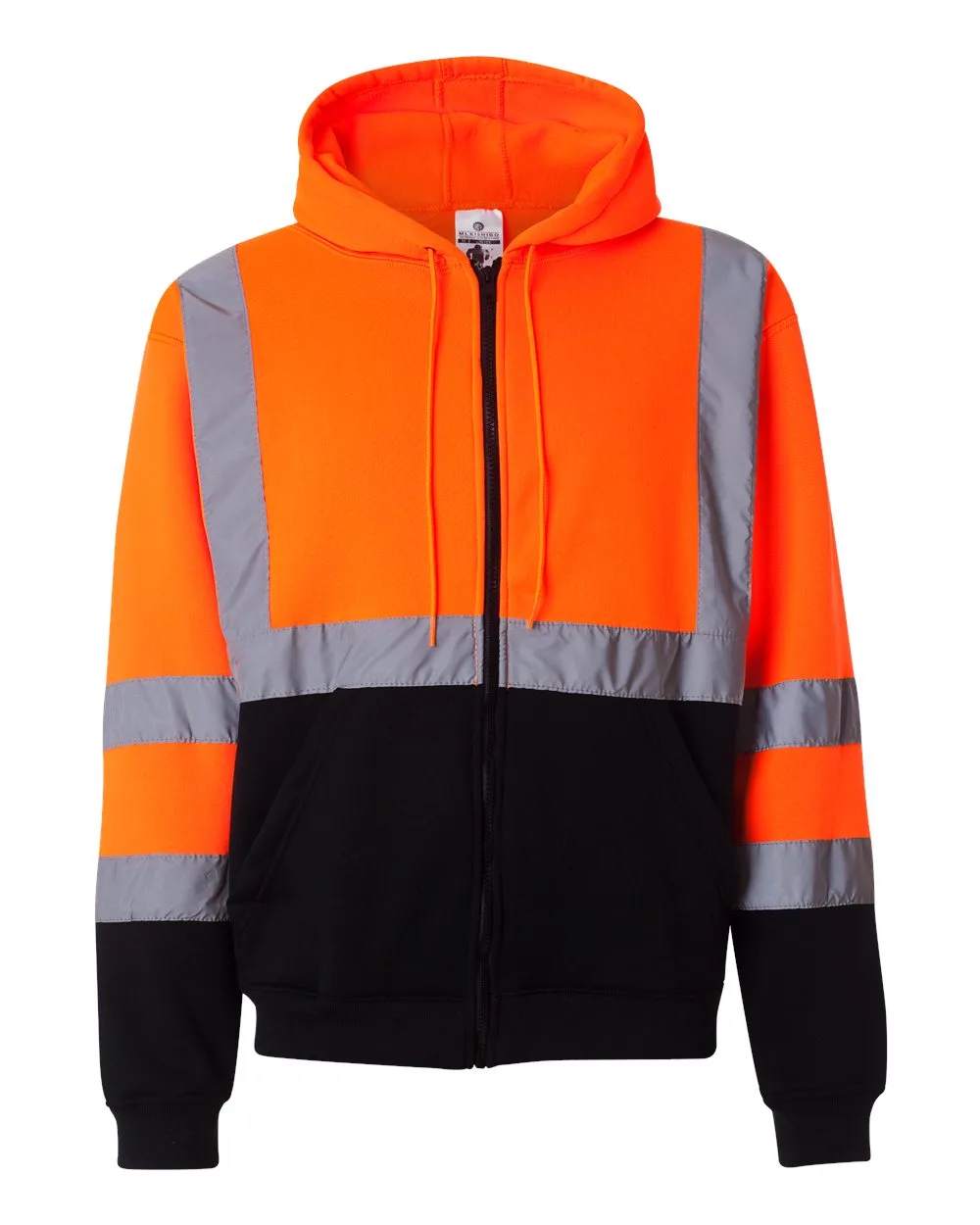 Kishigo® Unisex Hi-Vis Full-Zip Hooded Sweatshirt view 4
