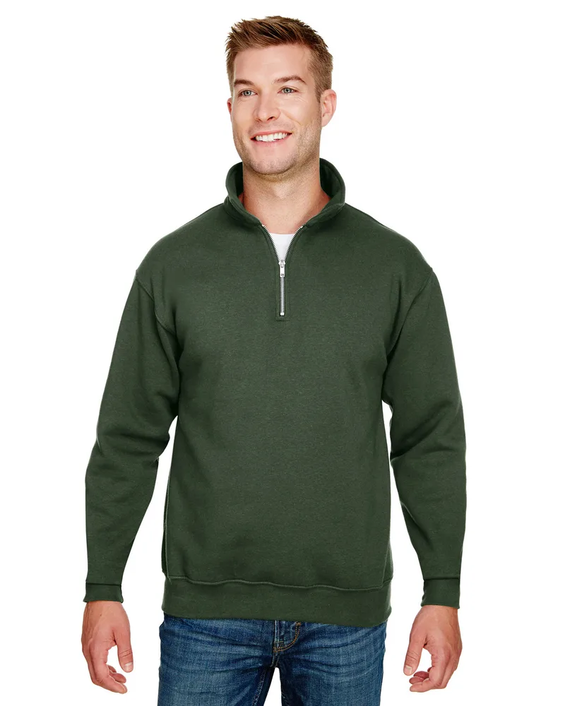 BAYSIDE Unisex USA Made Quarter-Zip Pullover Sweatshirt view 7