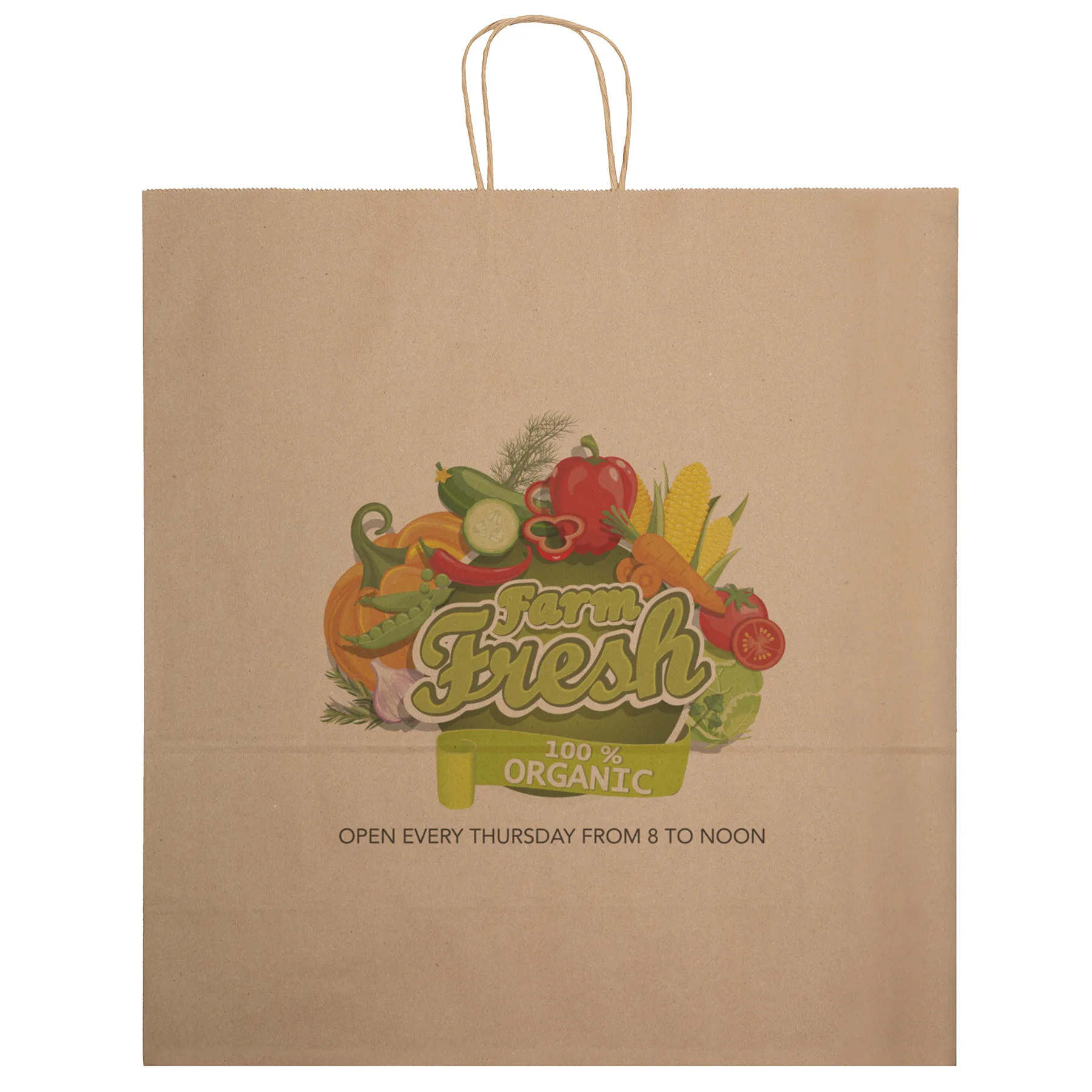Eco Duke - Kraft-Brown Shopper - Chromatic (18" x 7" x 18 3/4")