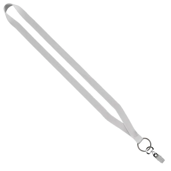 1/2" Polyester Lanyard with Sewn Metal Bulldog Clip view 3