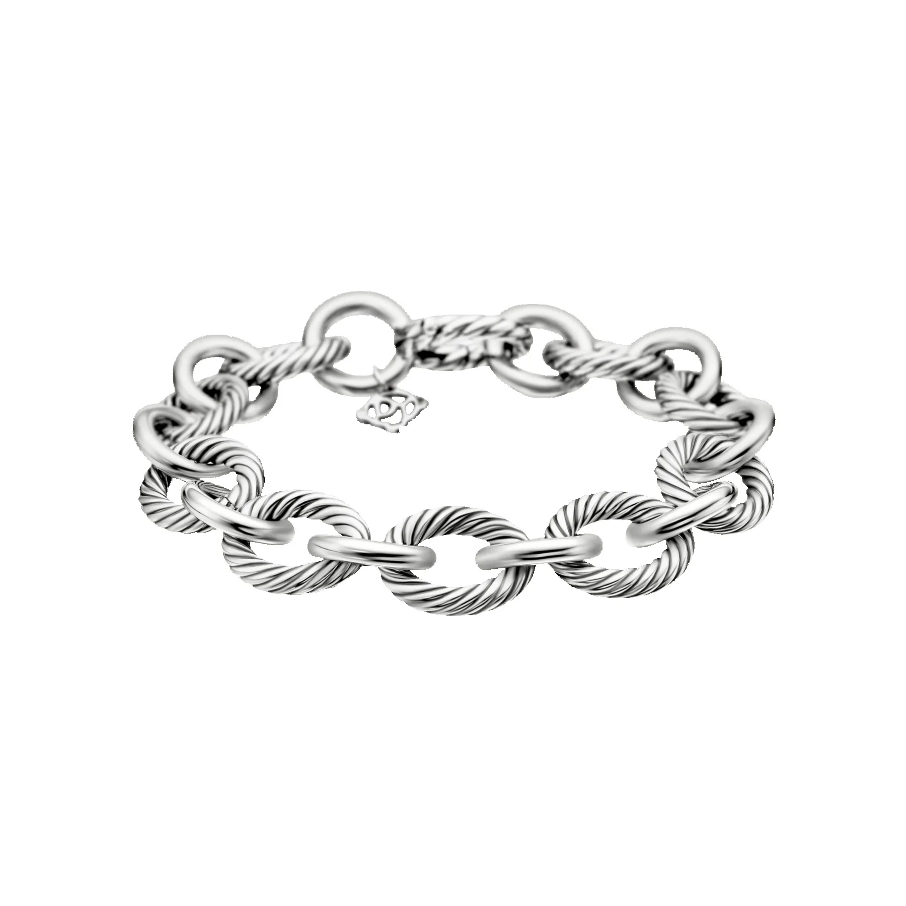 David Yurman Silver Oval Link Chain Bracelet