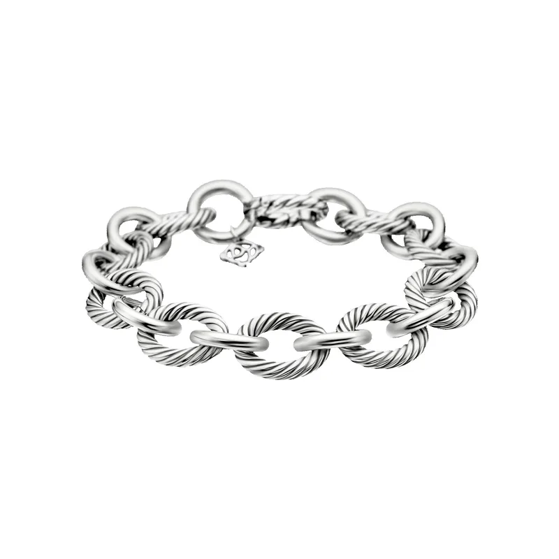 David Yurman Silver Oval Link Chain Bracelet