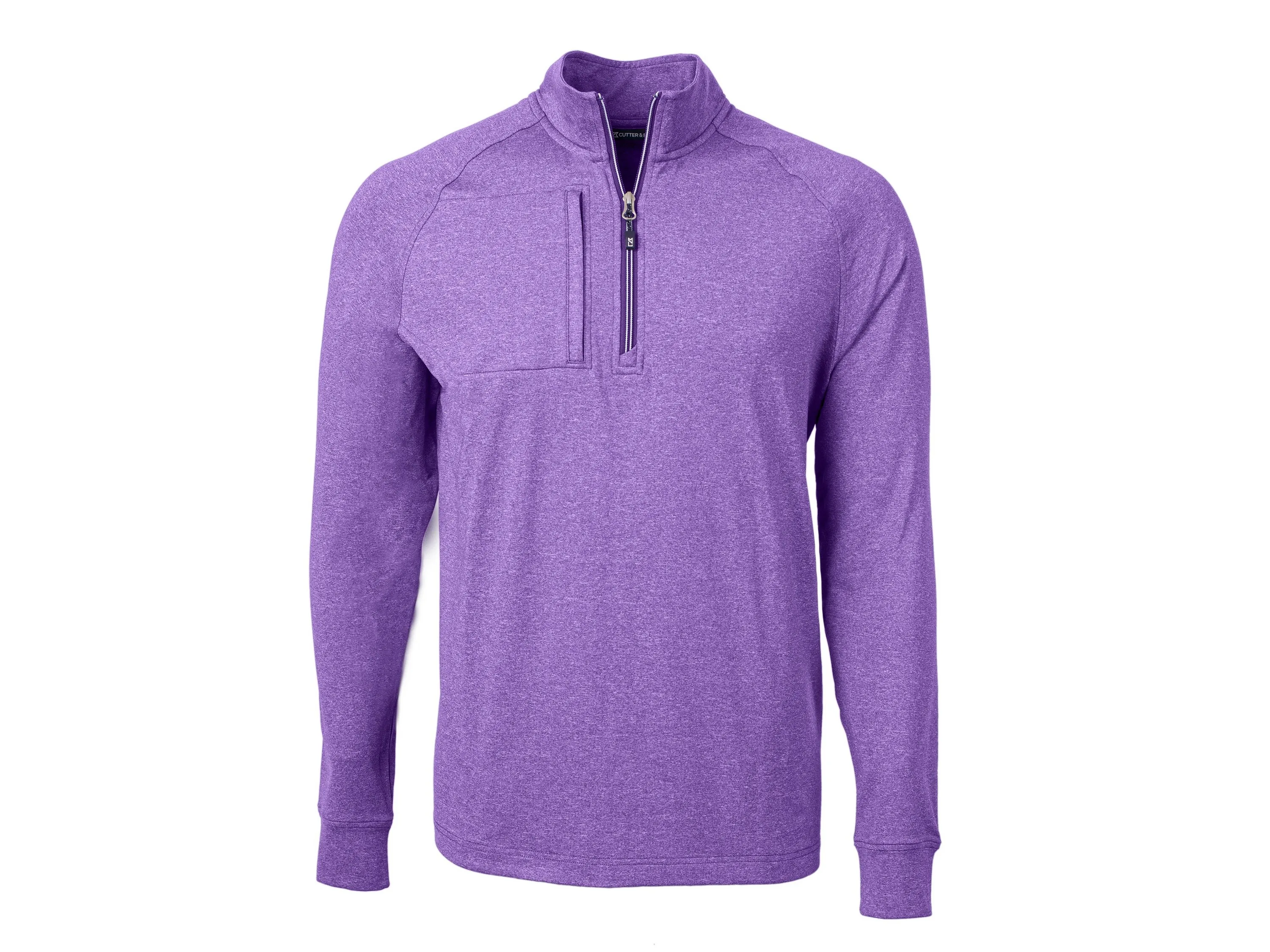 Cutter & Buck Adapt Eco Knit Heather Mens Big & Tall Quarter Zip Pullover view 6