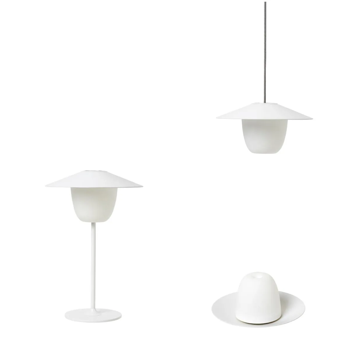 Blomus Ani Lamp 3" 1 Rechargeable Led - White