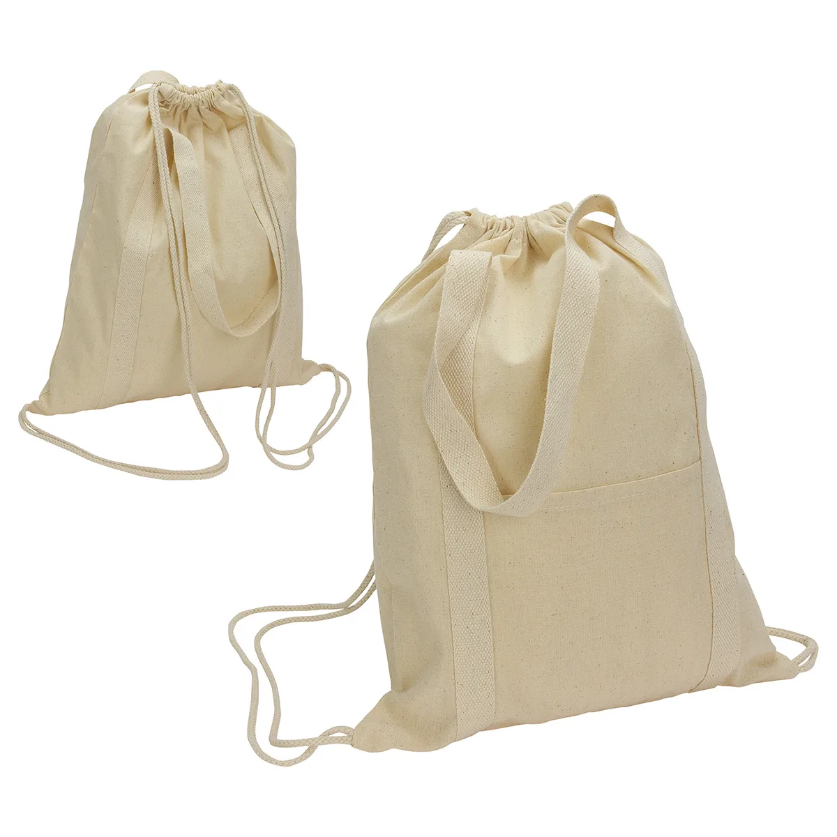 Orion 5 oz 50/50 Recycled Cotton Drawstring Backpack view 2