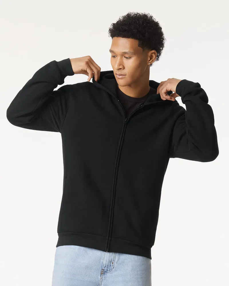 American Apparel® ReFlex Fleece Unisex Full Zip Hoodie view 2