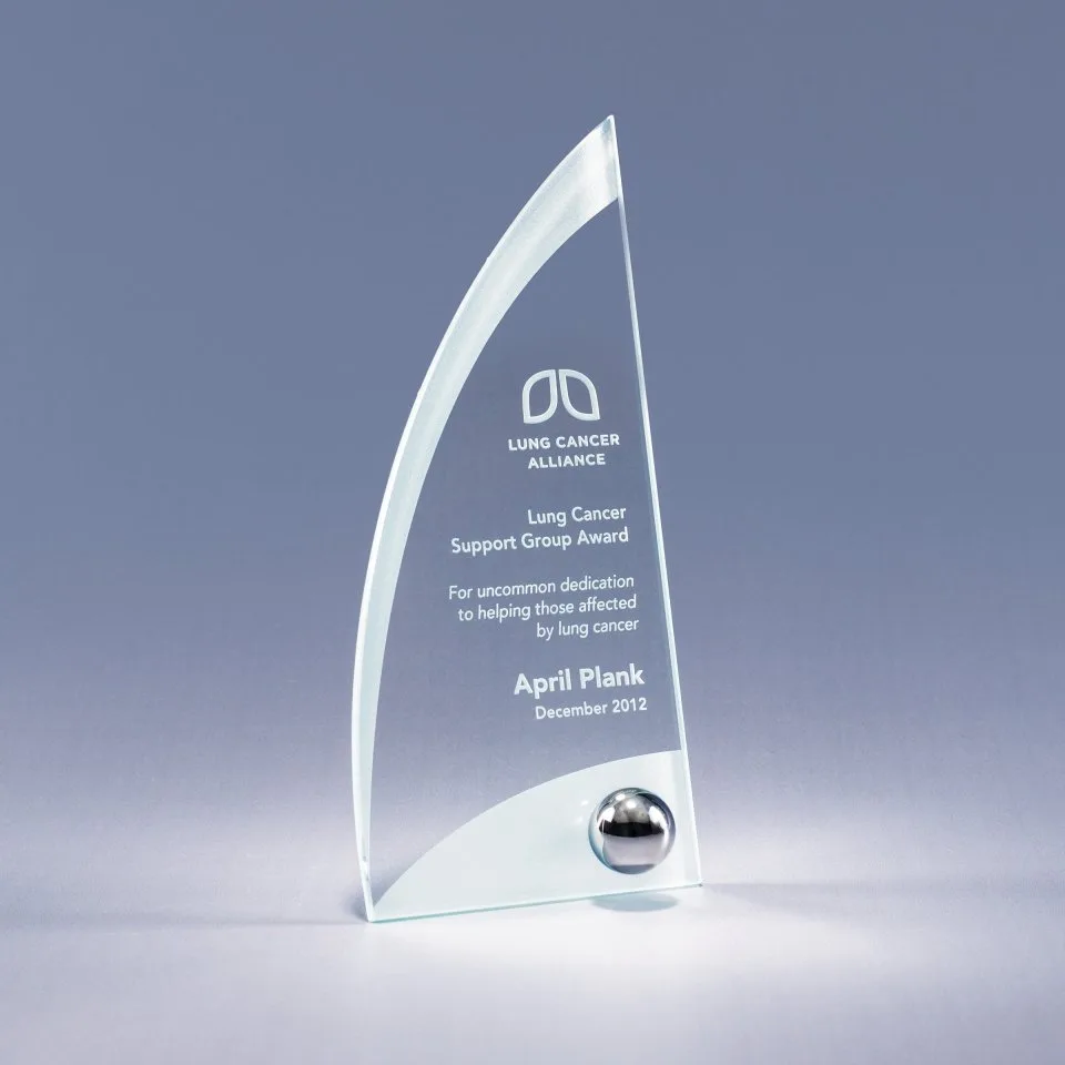 7.25" Ergo Jade Crystal Award