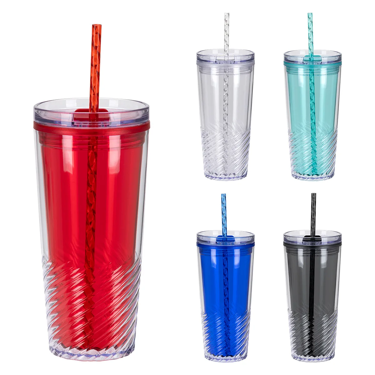 Clio 20 oz 2-in-1 Recycled Acrylic Straw Tumbler view 2