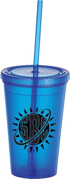 Iceberg 16oz Double-Wall Tumbler w/Straw