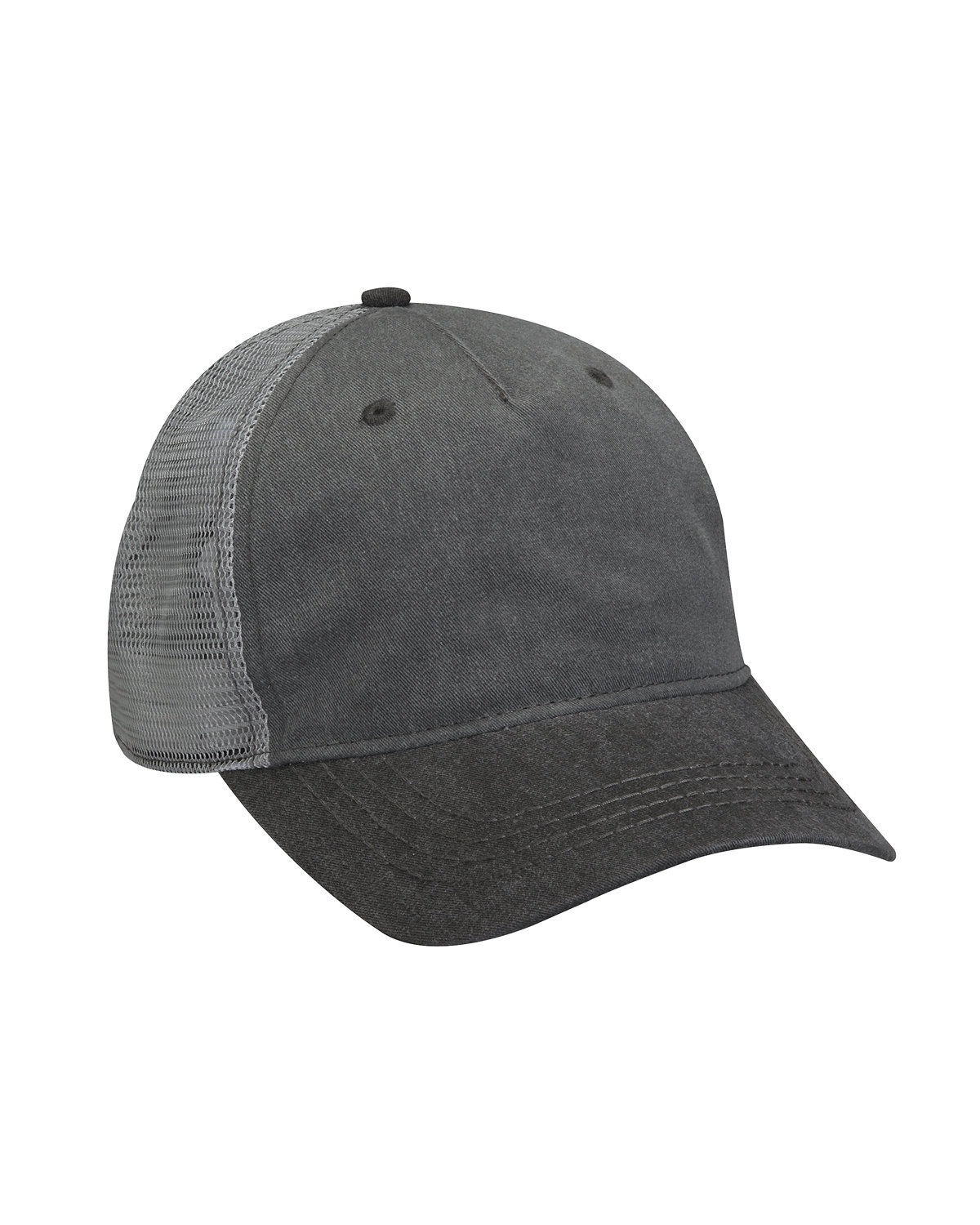 Adams Cap Pigment-Dyed Twill & Mesh Trucker Cap