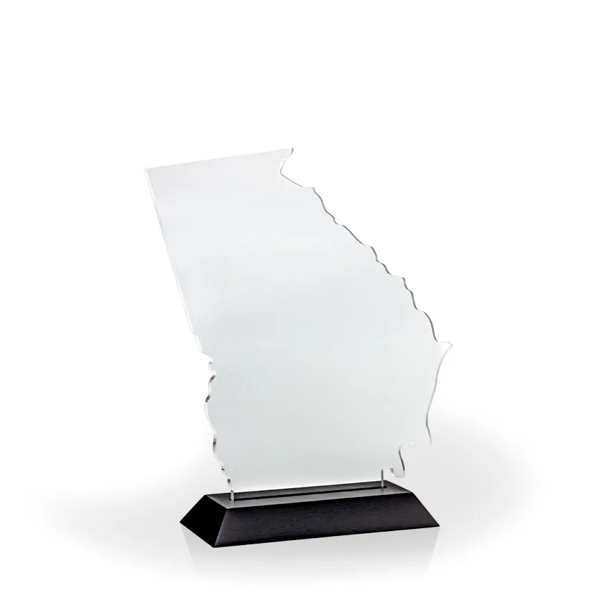 Georgia Award with Black Wood Base - UV Print view 2