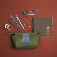 Jetsetter Small Colored Canvas w/Leather Tab — Fruit Punch Red