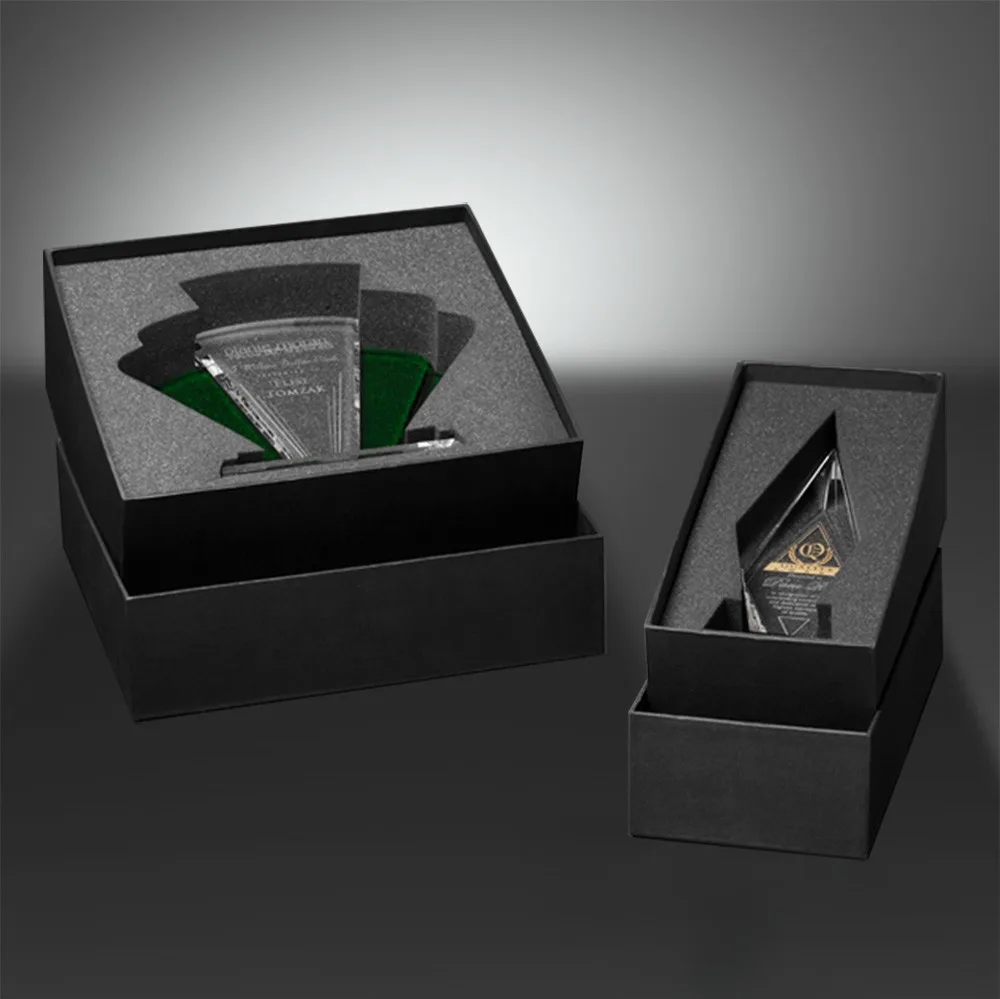 Pencil Award on Black Glass Base 8" W view 2