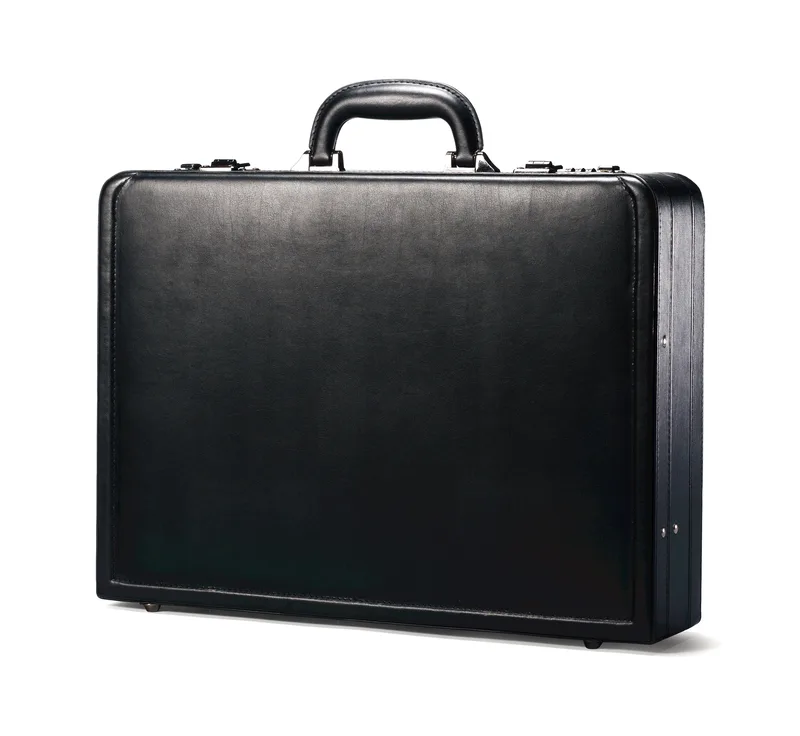 Samsonite® Leather Attache Business Case - Black