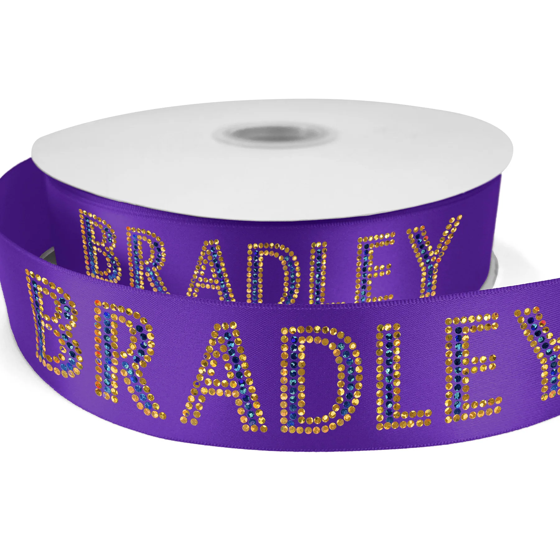 1 1/2" Bridal Satin Ribbon - 100yd Roll - Sparkle view 3