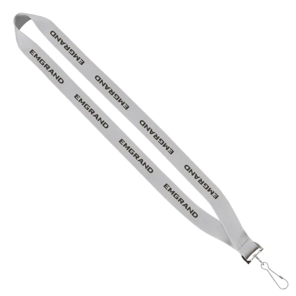 3/4" Economy Polyester Lanyard with Sewn Silver Tone Swivel Snap Hook view 2