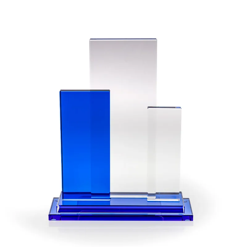 Mirador Blue & Clear Crystal Award view 2