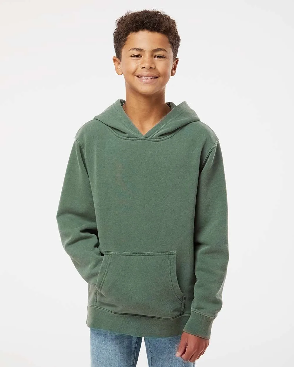 Independent Trading Co.® Youth Midweight Pigment Dyed Hooded Sweatshirt