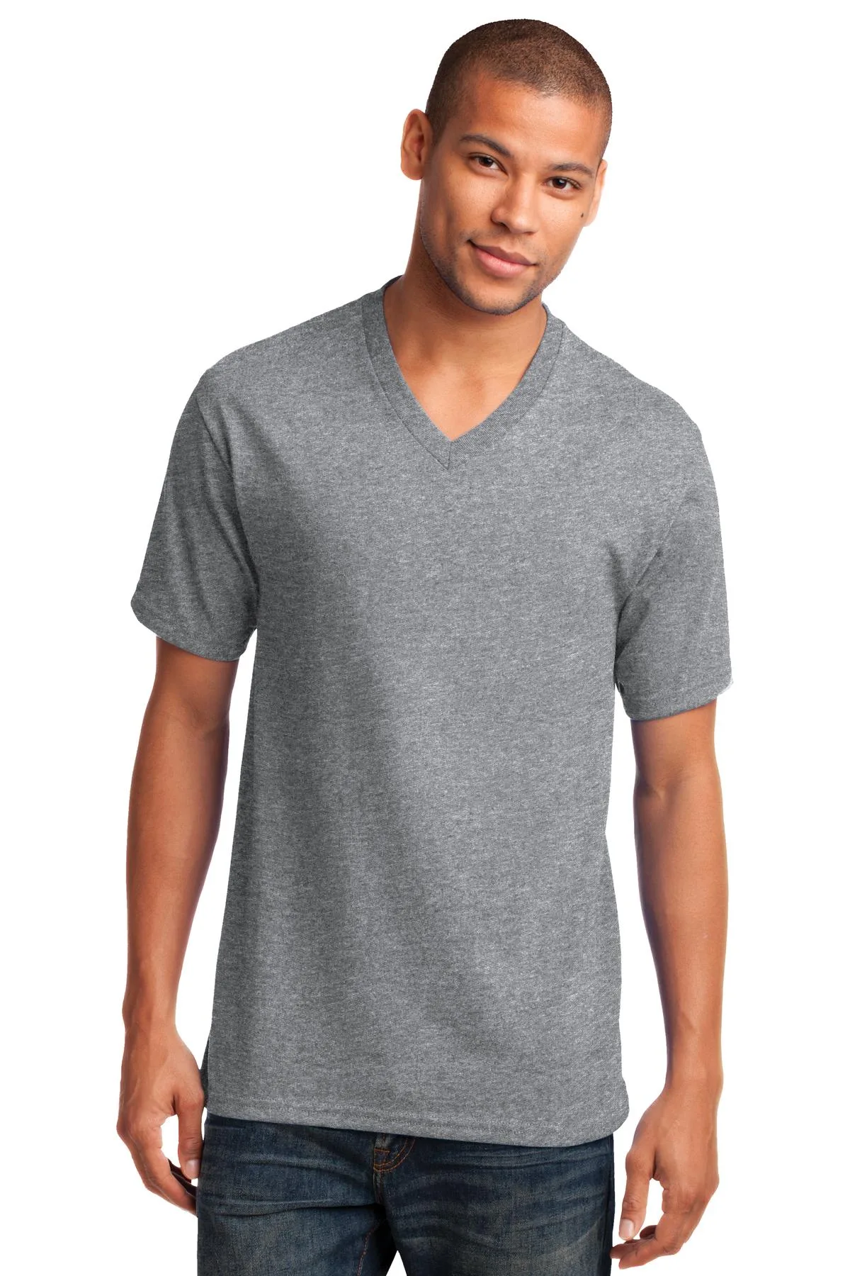 Port & Co™ Core Cotton V-Neck Tee.