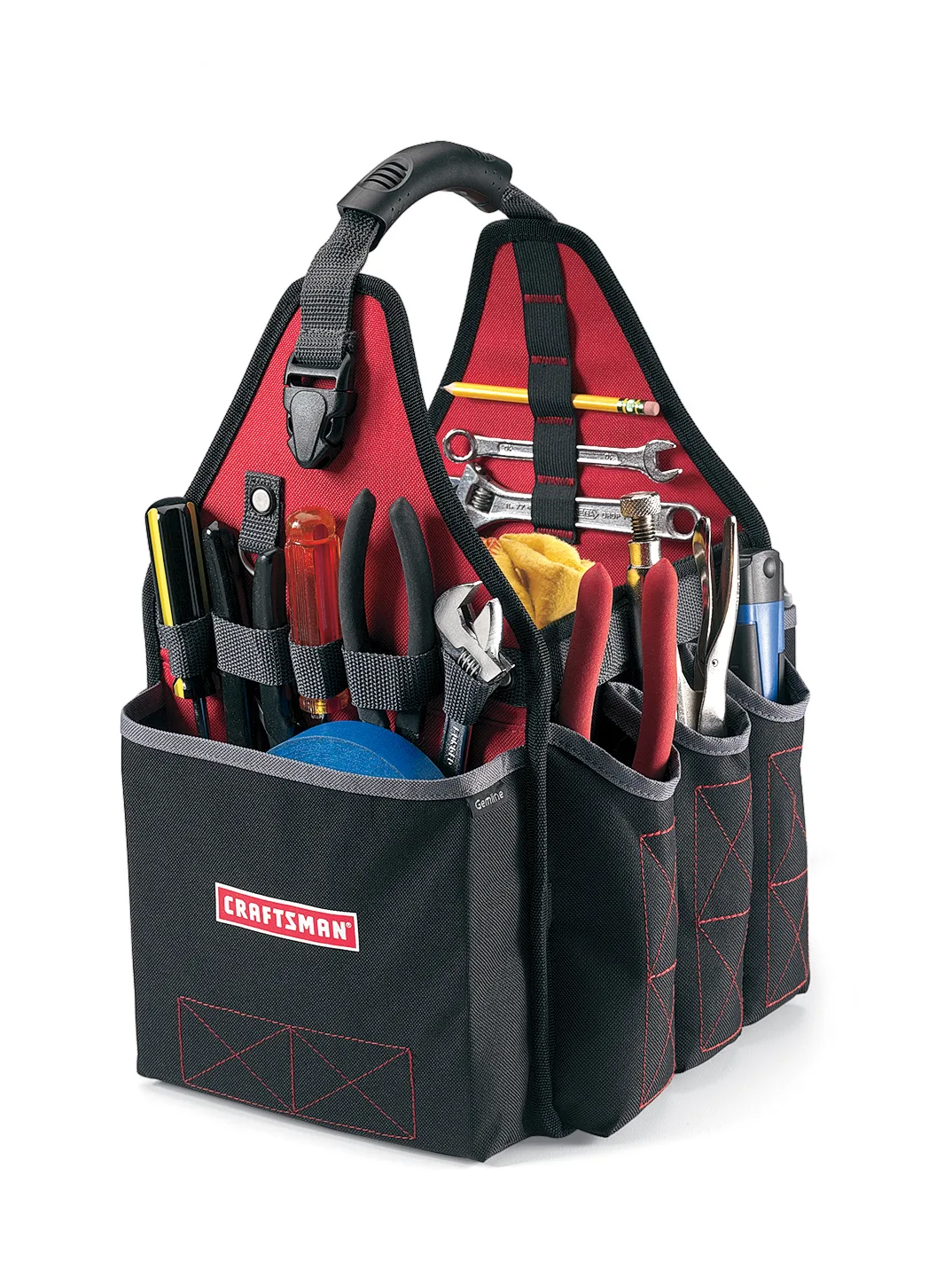 All Purpose Utility Tool Tote - Red-Black