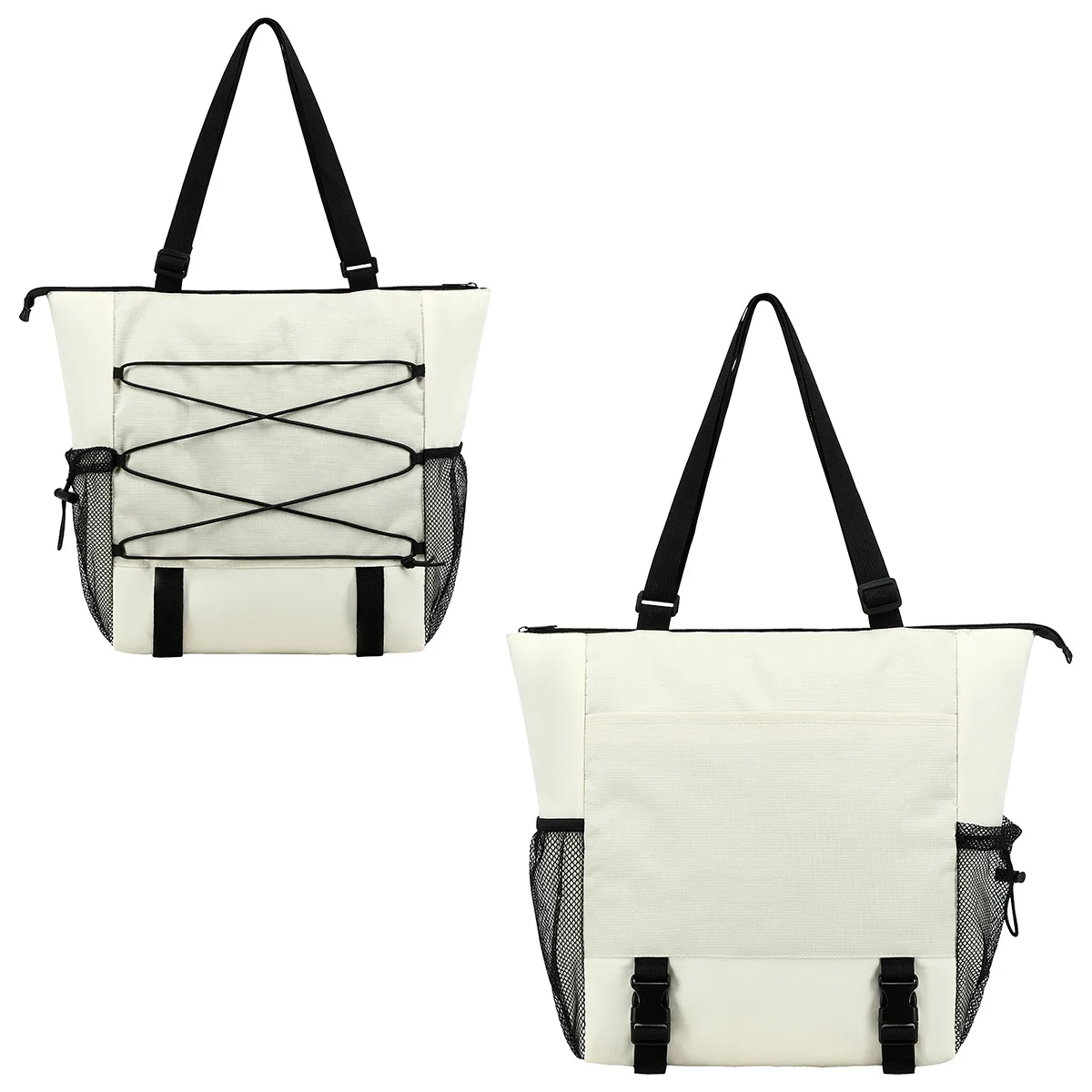 Halsted 600D Ripstop and Washed Nylon Zippered Tote Bag view 2