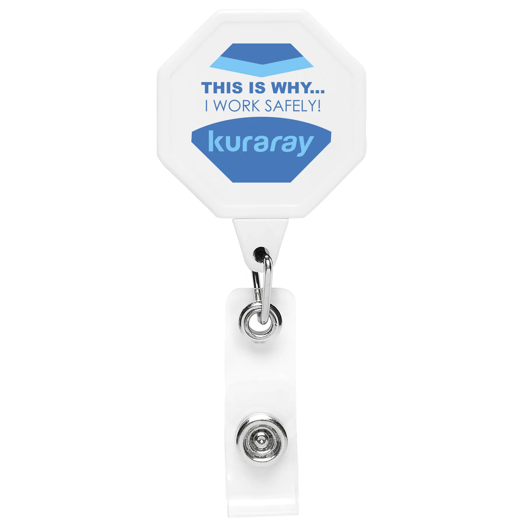 Jumbo Octagon Retractable Badge Reel view 5