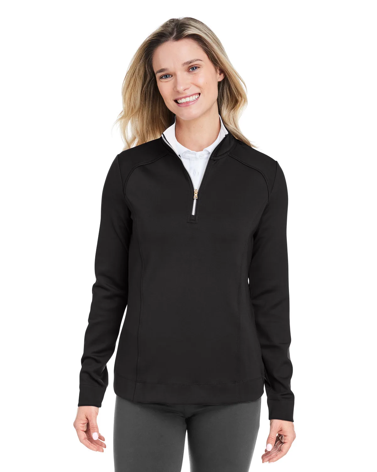 Fairway & Greene® Ladies' Wells Quarter-Zip Tech Pullover Shirt
