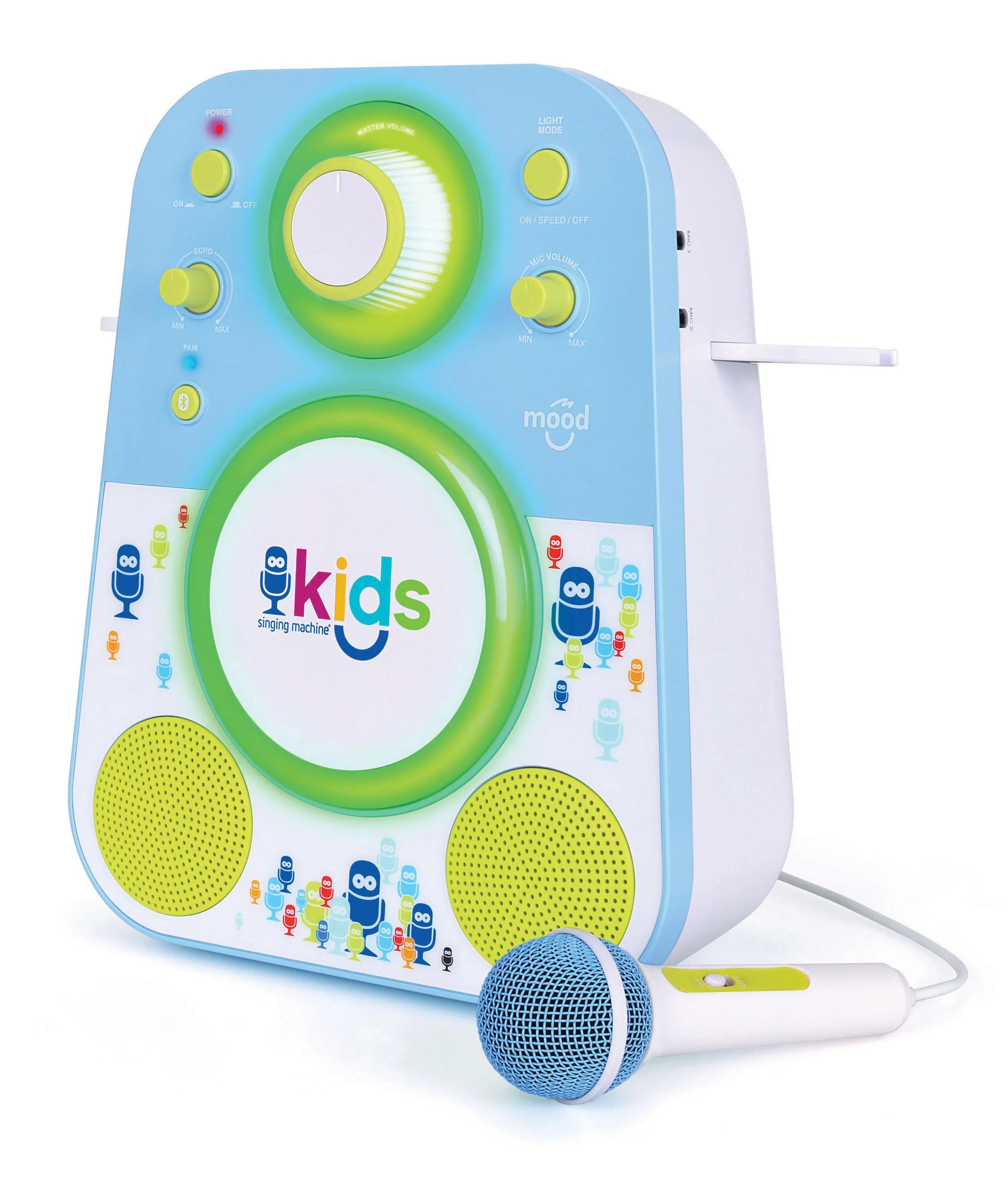 Singing Machine Kids Bluetooth Sing-Along System Blue And Green Ages 4+ Years
