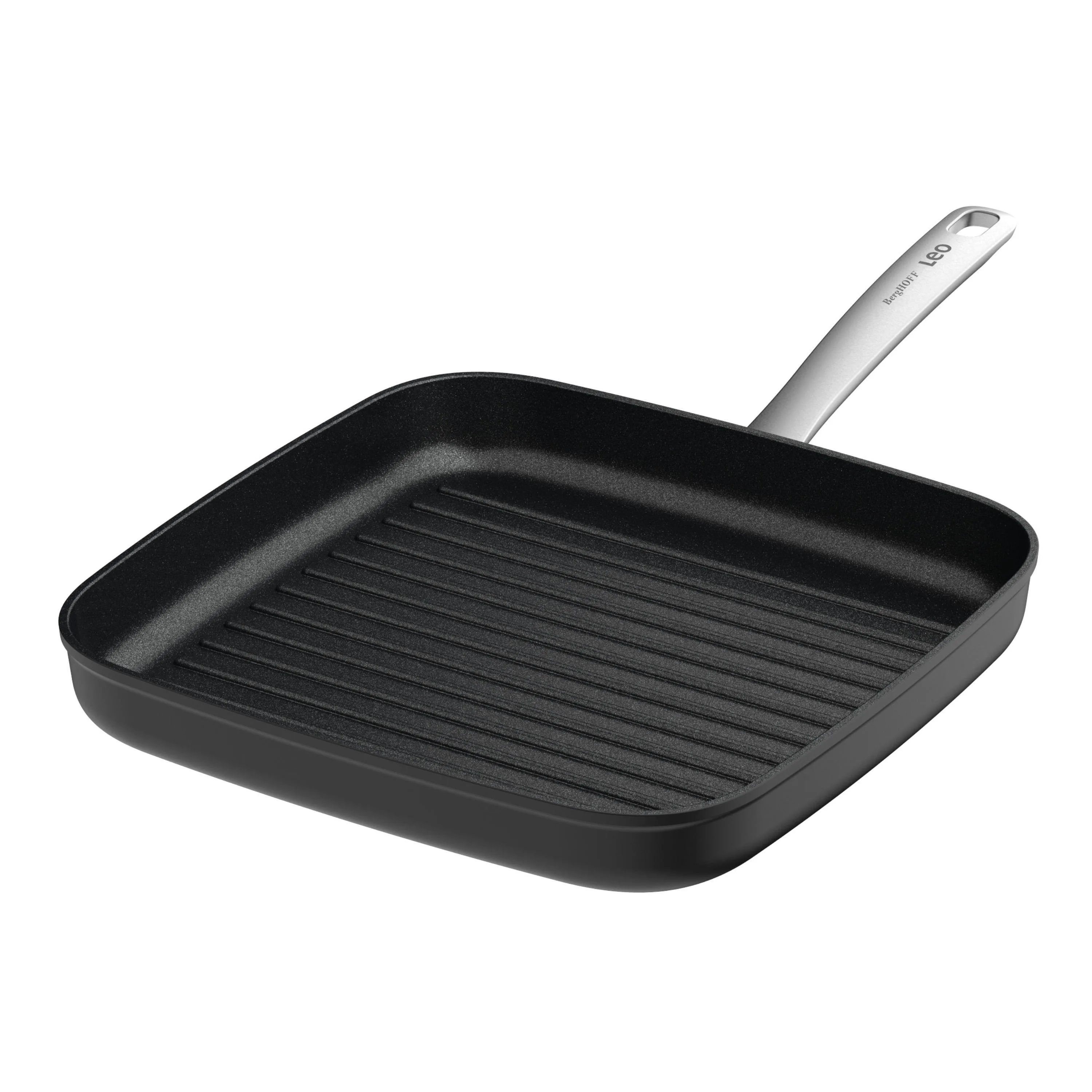 BergHoff Leo Graphite 11" Recycled Alum Ceramic Ns Grill Pan