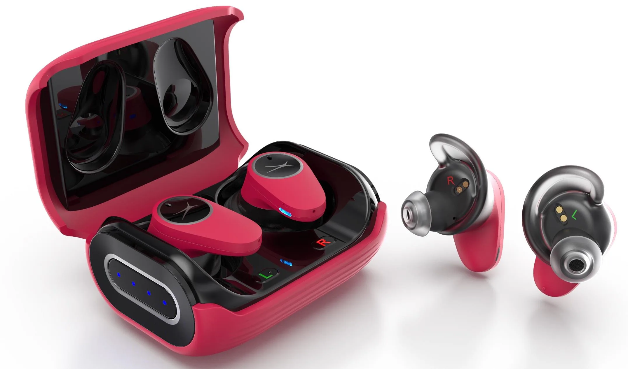 Altec Lansing RedHydrabuds Truly Wireless Noise Canceling Bluetooth Earphone