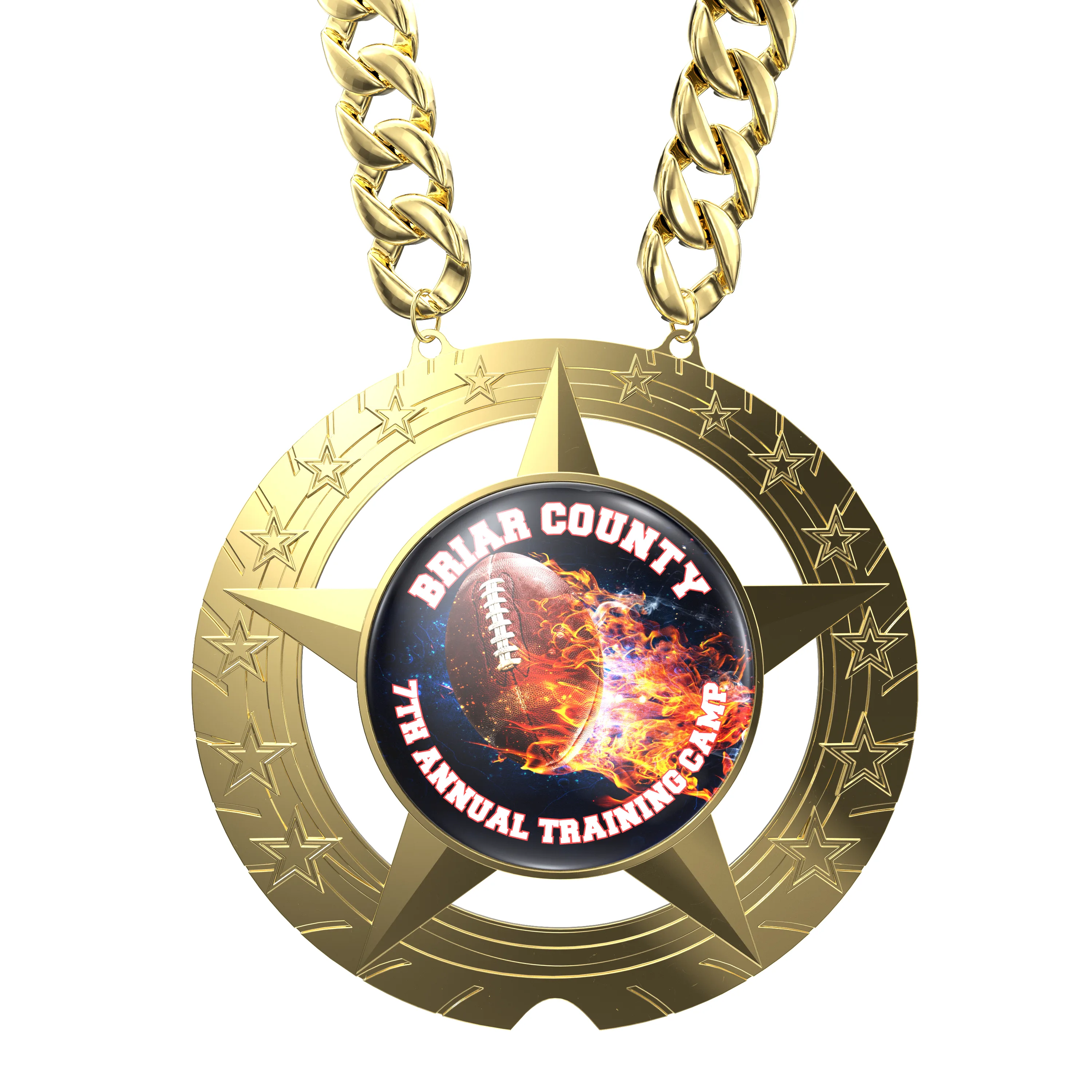 Express Super Star Champ Chain Medal w/ Plastic Chain