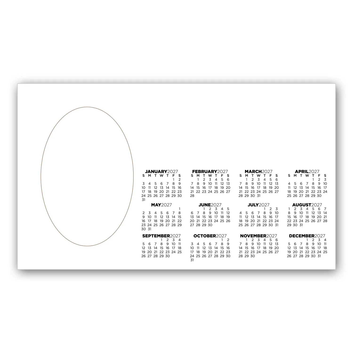 Picture Frame Magnet w/ Oval Punch Out view 3